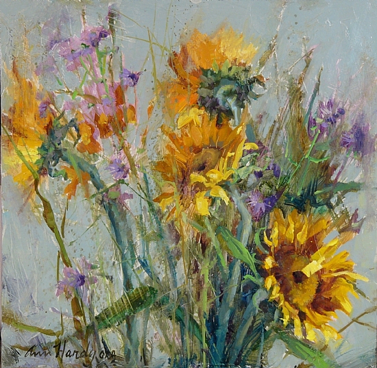 Ann Hardy - Work Detail: Sunflowers in Red Box