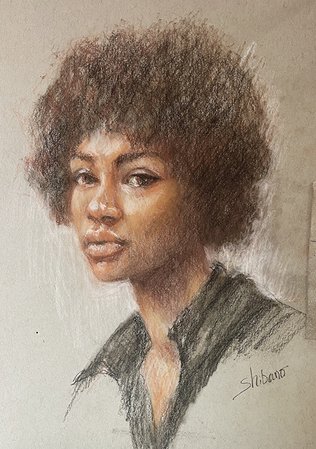 Colored Pencil Portrait - Look between the lines