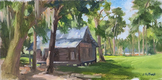 Plein Air Painters Of The Southeast Papse Work Detail Old Cabin At