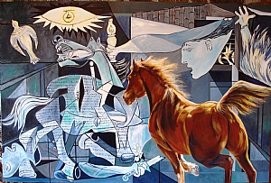 Barbara Wright - Work Detail: Save the Horse (Homage to Pablo Picasso)