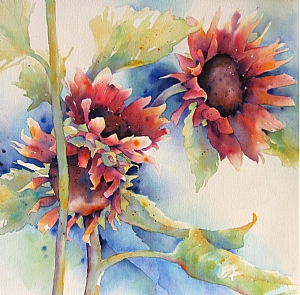Yvonne Joyner - Work Detail: Red Sunflowers
