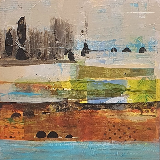 Cold Wax and Oil Paintings - Melinda by The Sea
