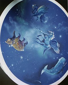 Laura Chappell - Work Detail: Horoscopes and the zodiac signs at night dome  for hospital