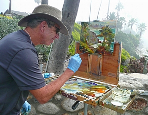 Painting the Hull, watercolor art by James Green – California