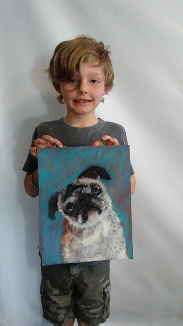 Virtual Teen Artist Workshop: Acrylic Pet Portraits - Sid