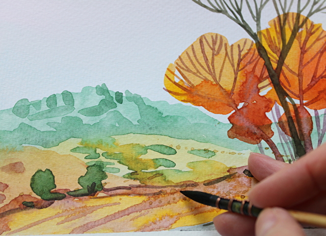 Landscape sketches..catching October colour. – Africantapestry