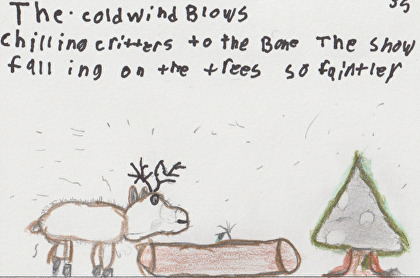 Reindeer wash cloths; poem says When the weather outside is frightful, A  bath seems so delightf…